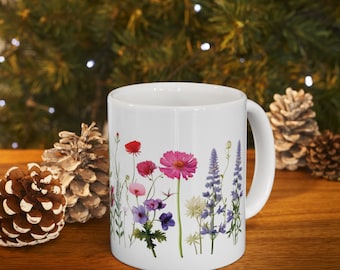 Ceramic Coffee Mug,  Beautiful Wildflowers