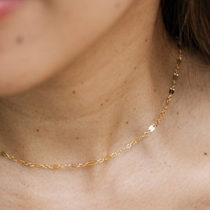 Gold Chain Necklace | Gold Chain Choker Necklace Dainty Gold Necklace Gold Filled Necklace Gold Necklaces Layering Necklace Minimalist Gift