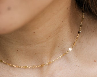 Gold Chain Necklace | Gold Chain Choker Necklace Dainty Gold Necklace Gold Filled Necklace Gold Necklaces Layering Necklace Minimalist Gift