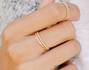 Gold Filled Cz Diamond Rings**14K Gold Filled Rings**Stacking Rings**Thin Gold Rings**Simple Gold Rings
