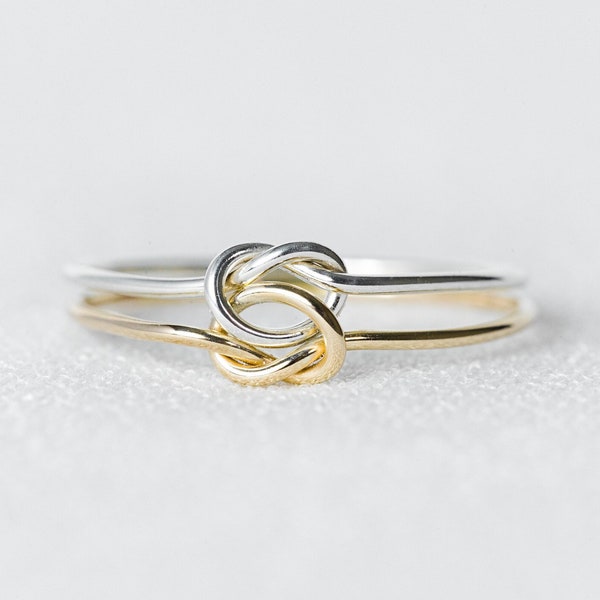 Double Knot Ring | Eternity Ring Love Ring Gold Stacking Rings Gold Ring Silver Ring Dainty Ring Minimalist Ring Delicate Ring Thin Ring