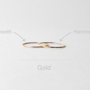 Gold Stacking Rings 14k Gold Filled Stacking Ring Ultra Thin Gold Ring Dainty Ring Midi Ring Minimalist Ring Gift for Her image 8