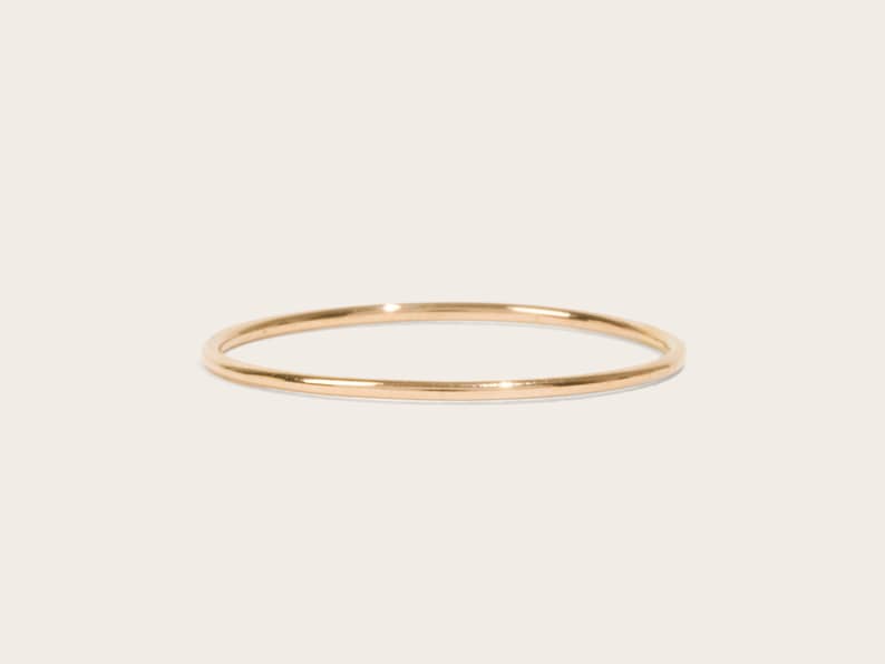 Gold Stacking Rings 14k Gold Filled Stacking Ring Ultra Thin Gold Ring Dainty Ring Midi Ring Minimalist Ring Gift for Her image 2