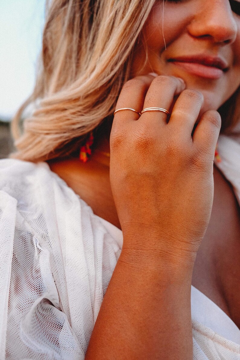 Gold Stacking Rings | 14k Gold Filled Stacking Ring | Ultra Thin Gold Ring | Dainty Ring | Midi Ring | Minimalist Ring | Gift for Her 