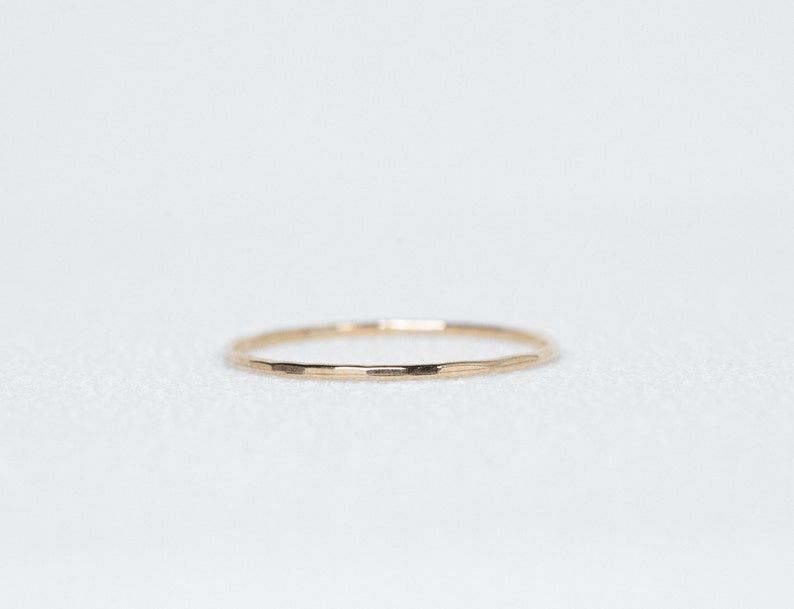 Gold Stacking Rings 14k Gold Filled Stacking Ring Ultra Thin Gold Ring Dainty Ring Midi Ring Minimalist Ring Gift for Her image 7