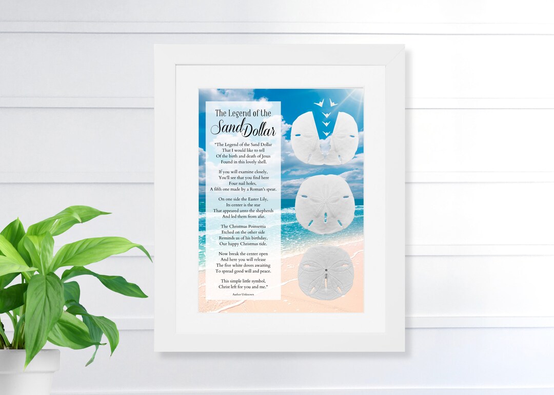 Legend of the Sand Dollar Poem Wall Decor Beach Coastal - Etsy