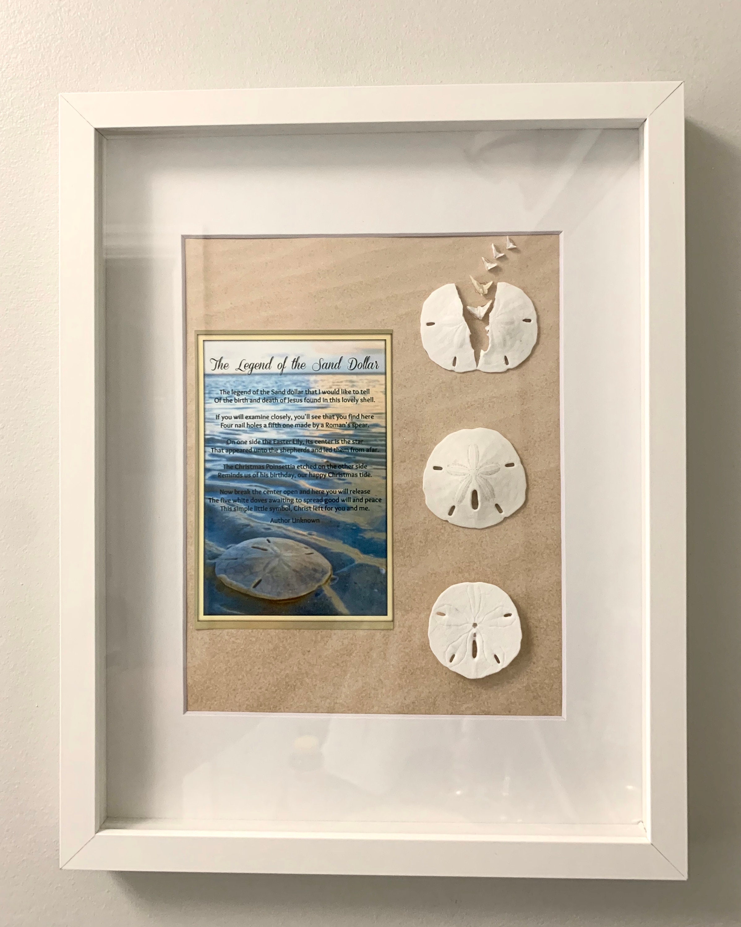Legend of the Sand Dollar Poem Shadowbox Wall Art 11x14 Beach - Etsy