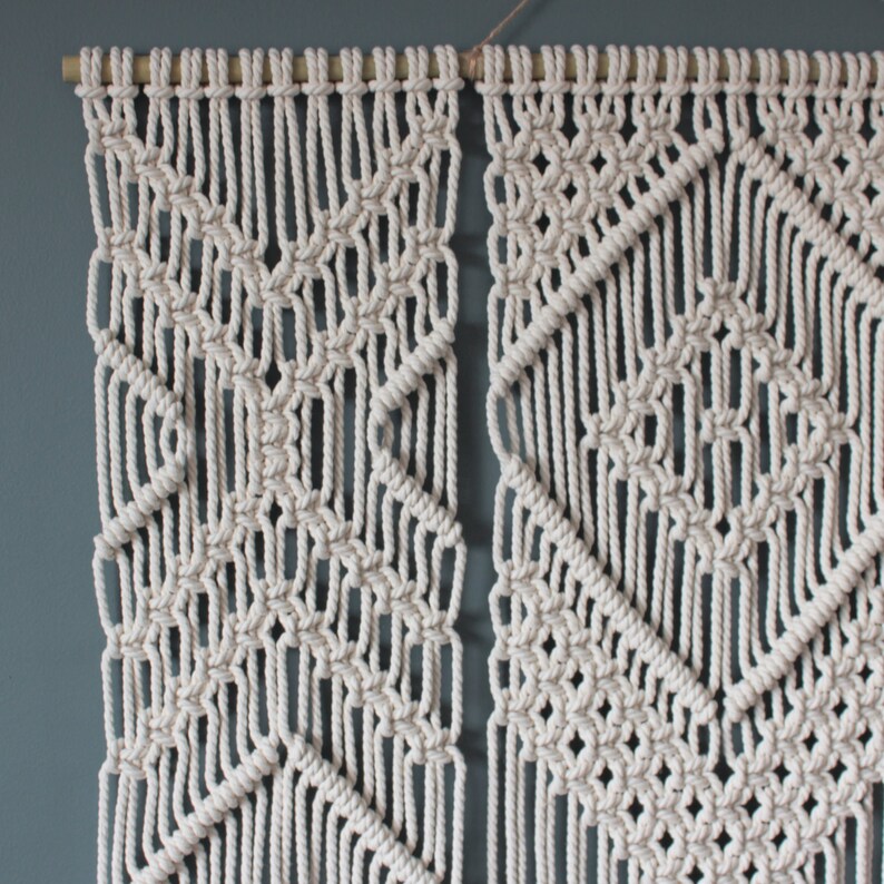 Macrame Wall Hanging TRIO 100 Cotton Cord in Etsy