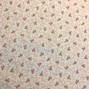 Designer Fabric 54 Miniprint Waverley Square Tablecloth Topper Heavy Weight Pink Floral image 1