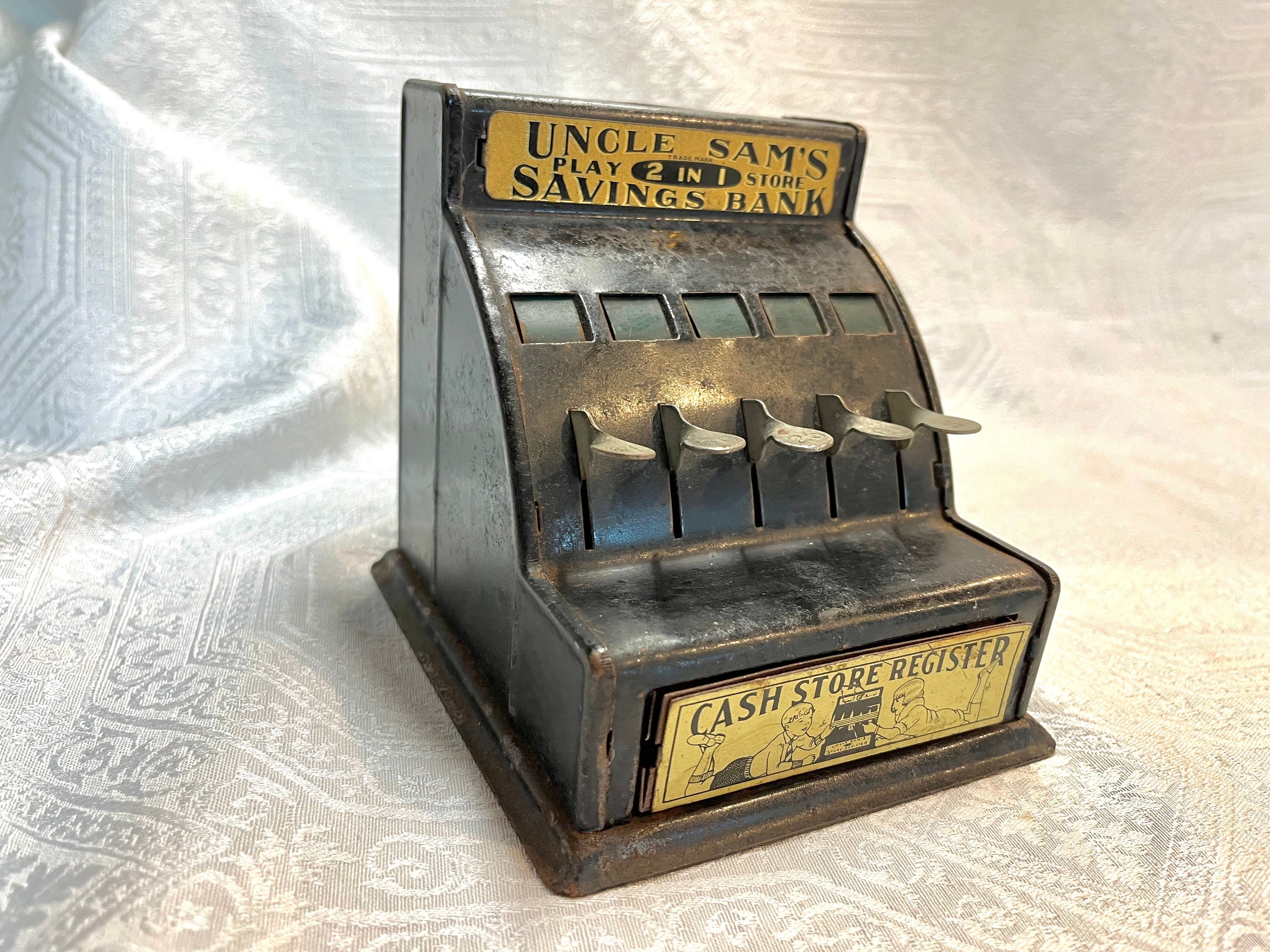 Vintage Metal Toy Cash Register - Etsy