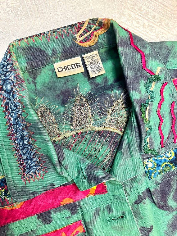 Chico's Size L Western Style Patchwork Boho Ethni… - image 3