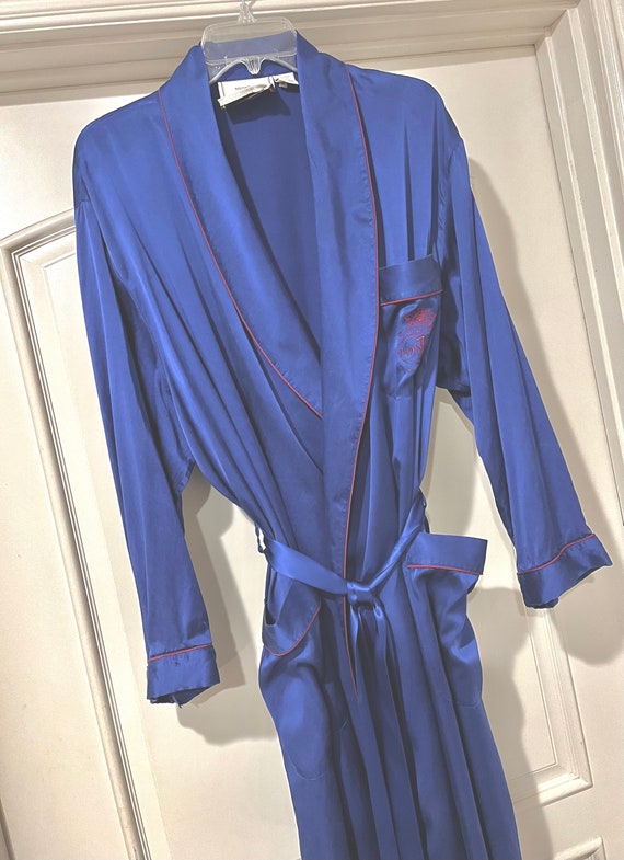 Vtg 1950 Long SILK Robe size M Robe Loungware Smok