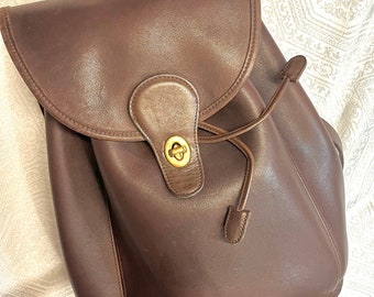 Gorgeous Large Genuine Brown Leather Backpack Shoulder Purse Bag