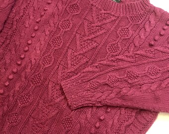 90s CAPE ISLE KNITTERS Ramie×Cotton Knit Vintage 1990s Cape Isle 