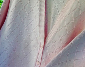100% Cotton Size M - L Charter Club  Long Sleeve Medium Knit V Neck Cardigan Sweater