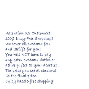 May include: A white background featuring dark blue text that reads: Attention US Customers: 100% Duty-Free Shopping! We cover all customs fees and tariffs for you! You will NOT have to pay any extra customs duties or delivery fees at your doorstep.