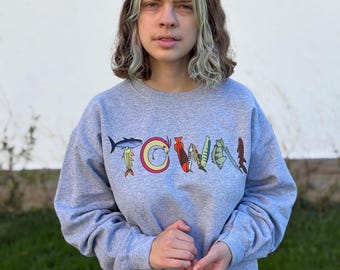 FISHTOWN Crew neck sweatshirt featuring emily burke's original Fishtown graphic !! LIMITED SUPPLY !
