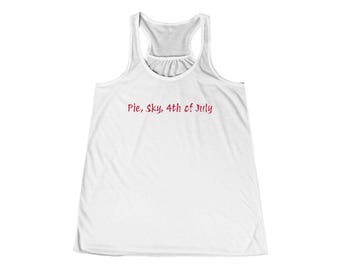 Camiseta sin mangas con fuegos artificiales del 4 de julio, camiseta holgada con espalda deportiva para mujer, camiseta sin mangas del Día de la Independencia, camiseta sin mangas Summer Pie Sky, patriótica