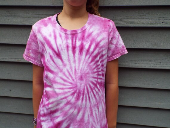 Ladies Tie Dye Shirt Large Tie Dye T Shirt Womens Tie Dye Hippie Shirt Boho Womens Clothing Pink Shirt Purple Shirt Gifts For Her