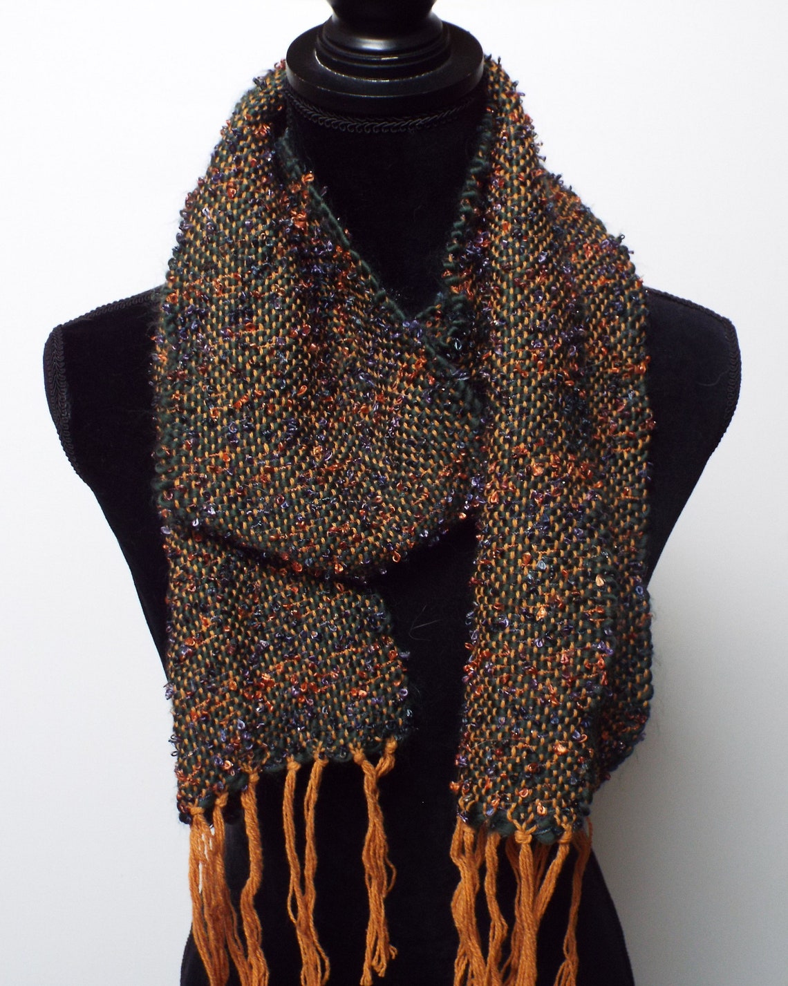 orange green scarf