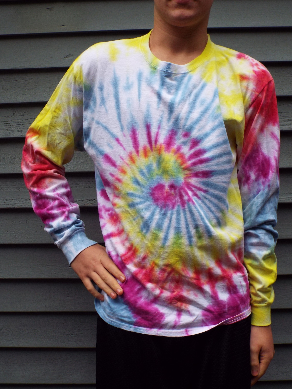 mens tie dye long sleeve