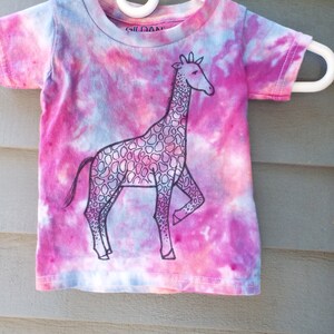 2T Giraffe Shirt, Tie Dye Giraffe T-shirt for Toddler, Toddler Tie Dye ...