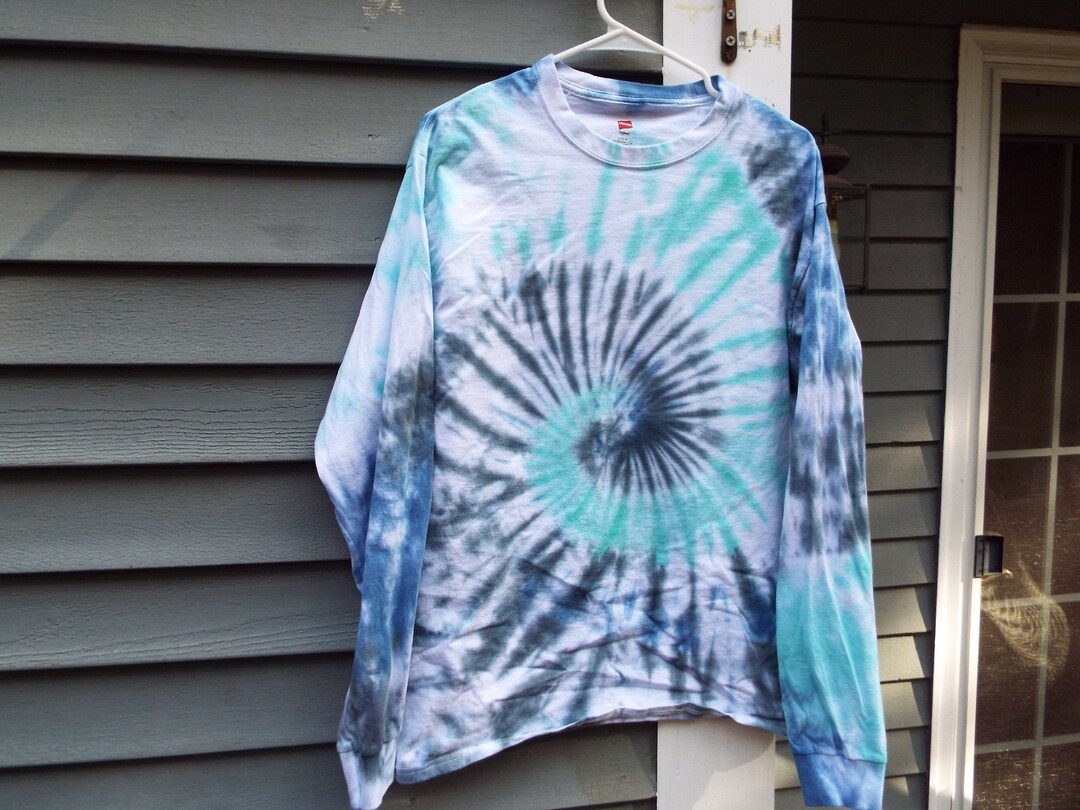mens long sleeve tie dye