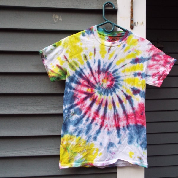 Tie Dye Swirl Shirt, Adult S, Small Tie Dye Spiral Shirt, Short Sleeve Tie Dye, Hippie Tie Dye Shirt, Boho Tie Dye, Hippie Clothes, Bohemian