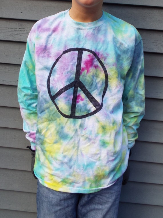 diy peace sign tie dye shirt