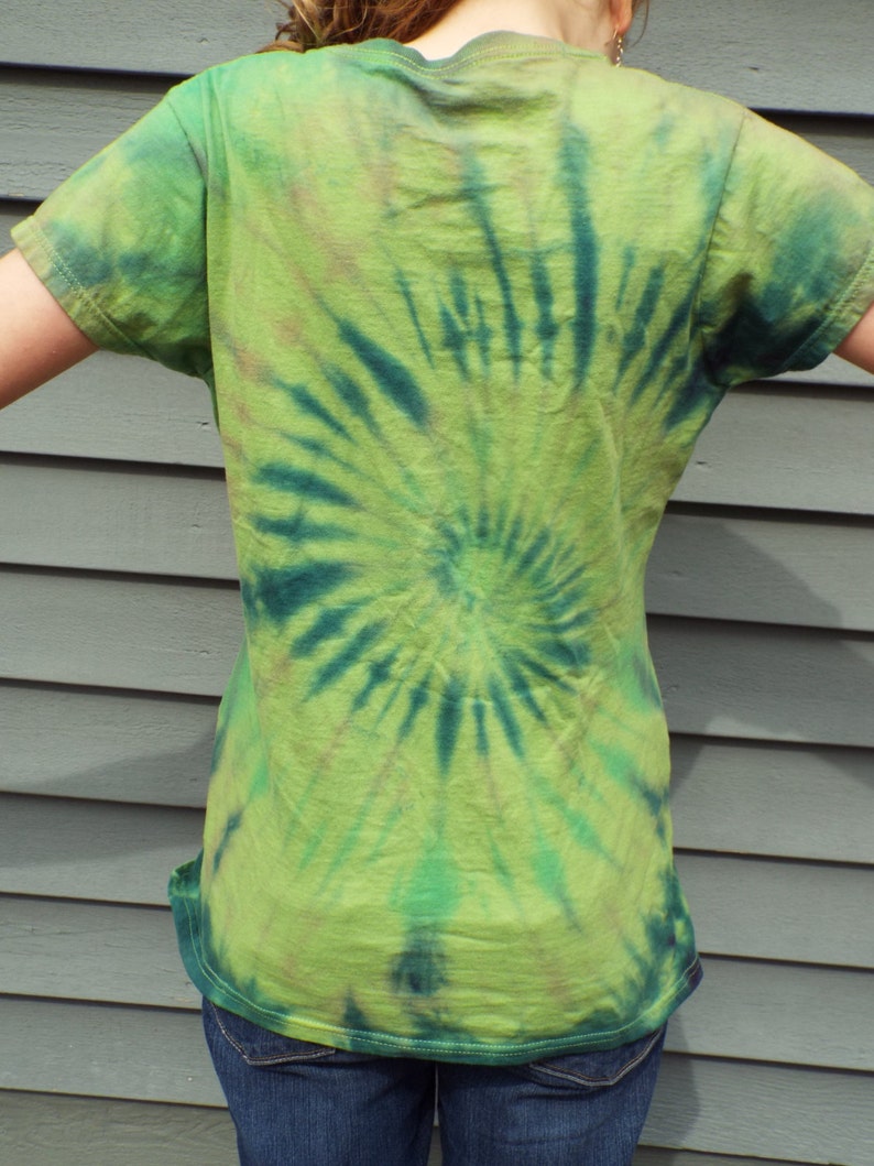 Womens Tie Dye Shirt Medium Ladies Tie Dye Tshirt Green Etsy