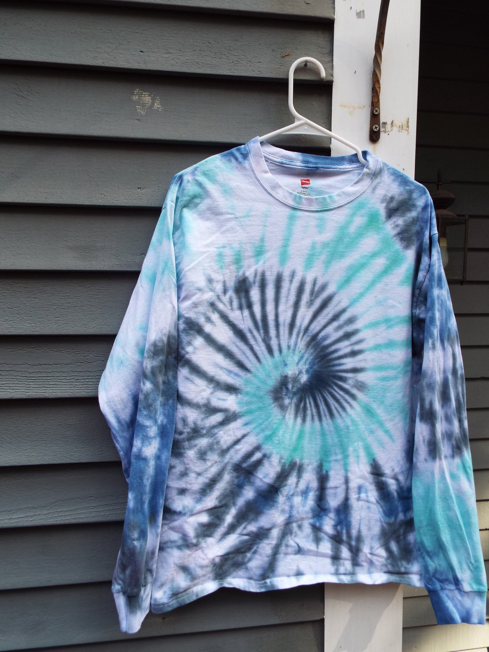 mens tie dye long sleeve shirt