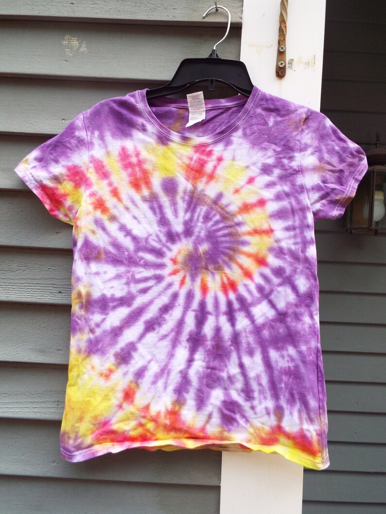 Womens Tie Dye Shirt Medium Ladies Tie Dye Tshirt Purple Etsy
