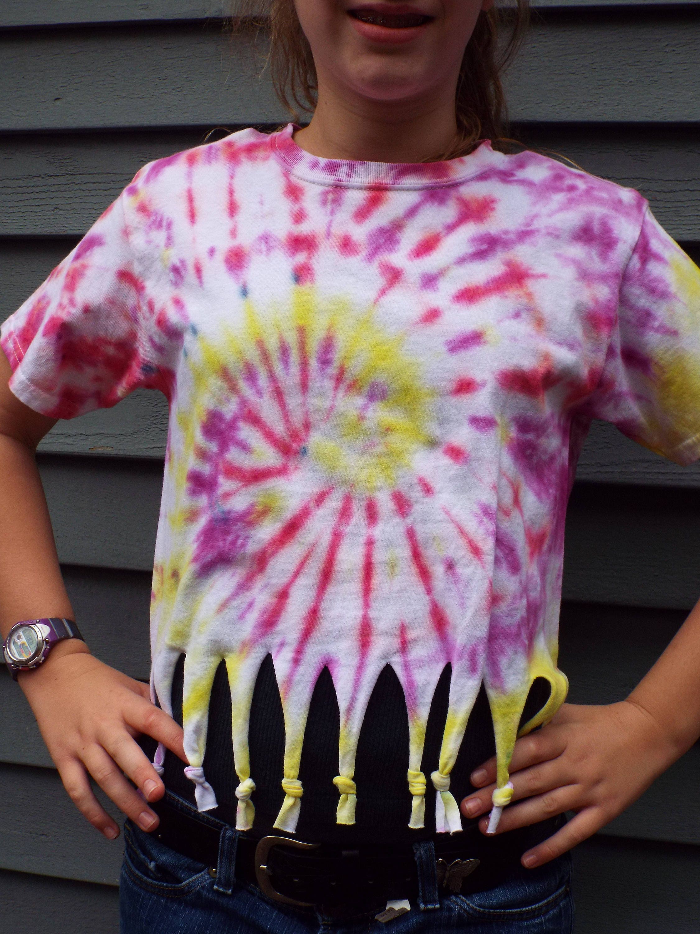 Fringe Tie Dye Shirt Kids Medium Fringe T shirt Hippie Kids Tie Dye Kids Tiedye Girls Fringe Girls Tie Dye Boho Kids Hippie Girls Etsy