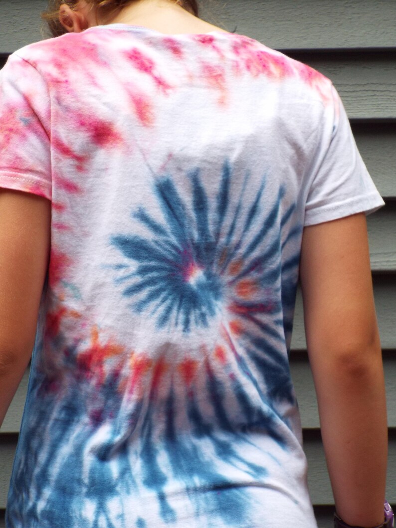 womens red tie dye shirt
