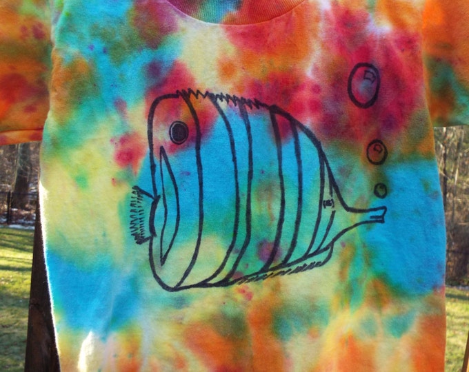 Toddler Fish Tshirt 4T Tie Dye Fish Shirt Tropical Fish Tee Etsy
