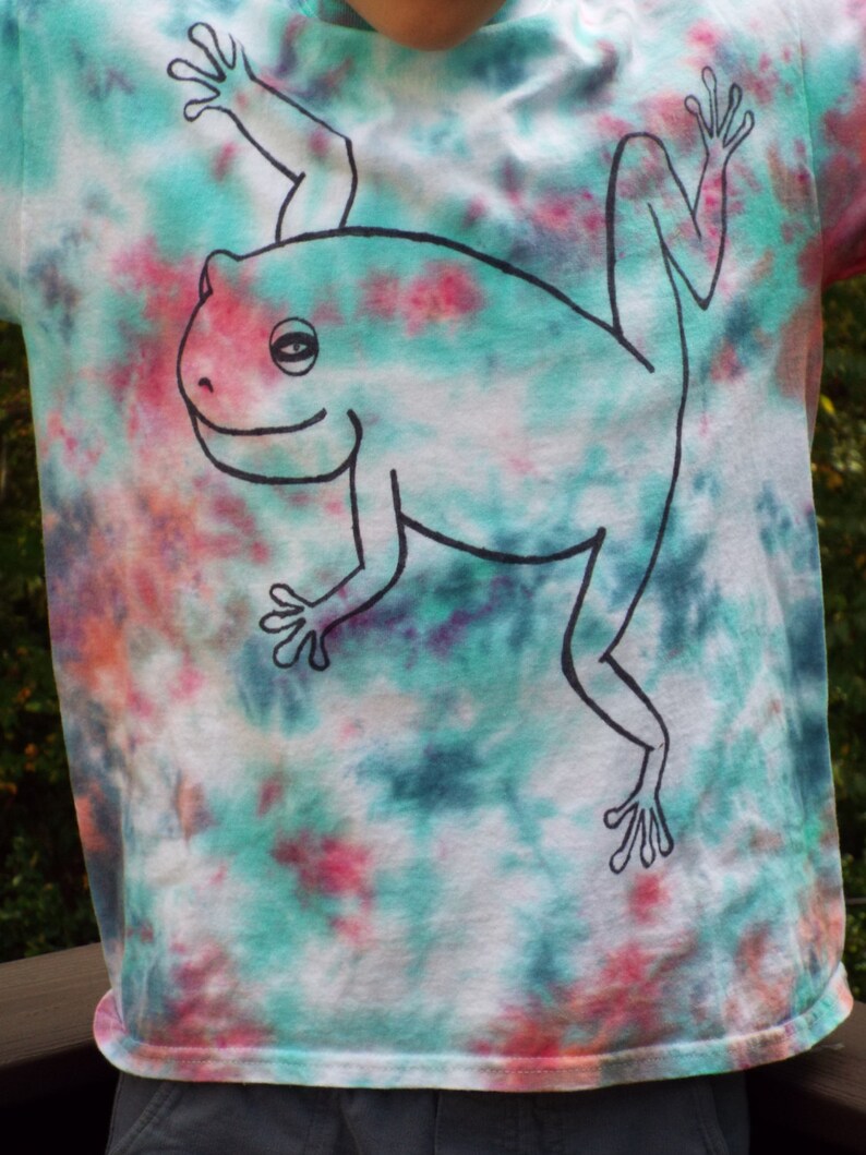 Kids Frog Shirt Kids Tie Dye Shirt w Tree Frog Frog TShirt Etsy