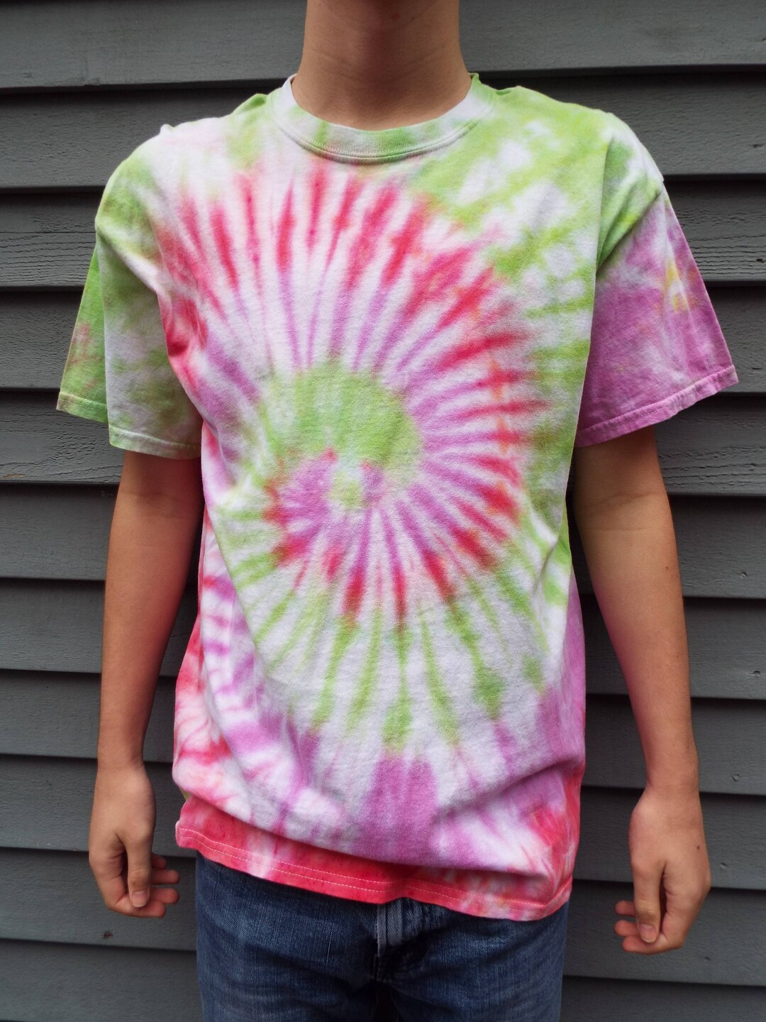 Bright Tie Dye Tshirt Large Tie Dye Shirt Tie Dye Swirl Etsy Denmark