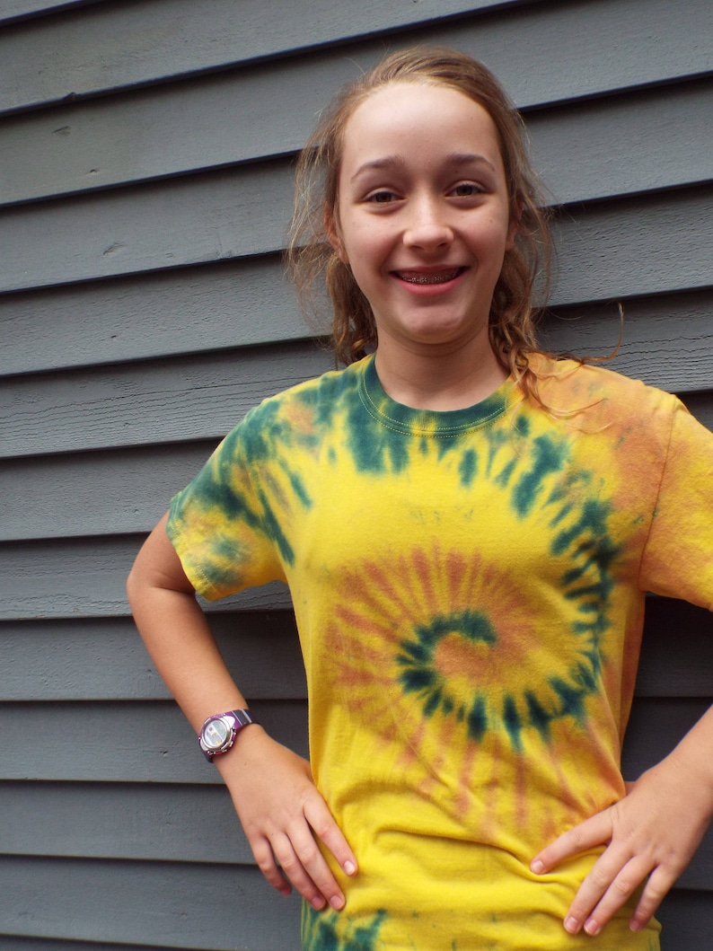 orange tie dye tee
