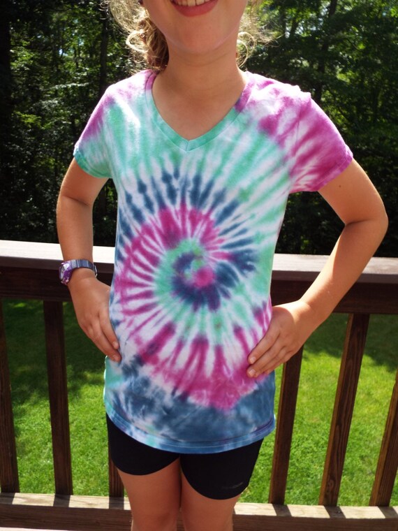 Ladies VNeck Tie Dye Tshirt Womens Tie Dye Shirt Tie Dye Etsy