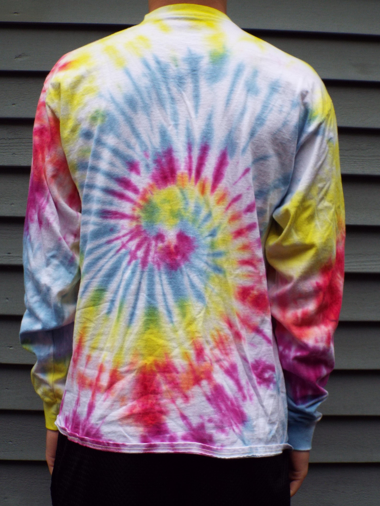 Long Sleeve Tie Dye Tshirt Adult L Large Tie Dye Shirt Etsy