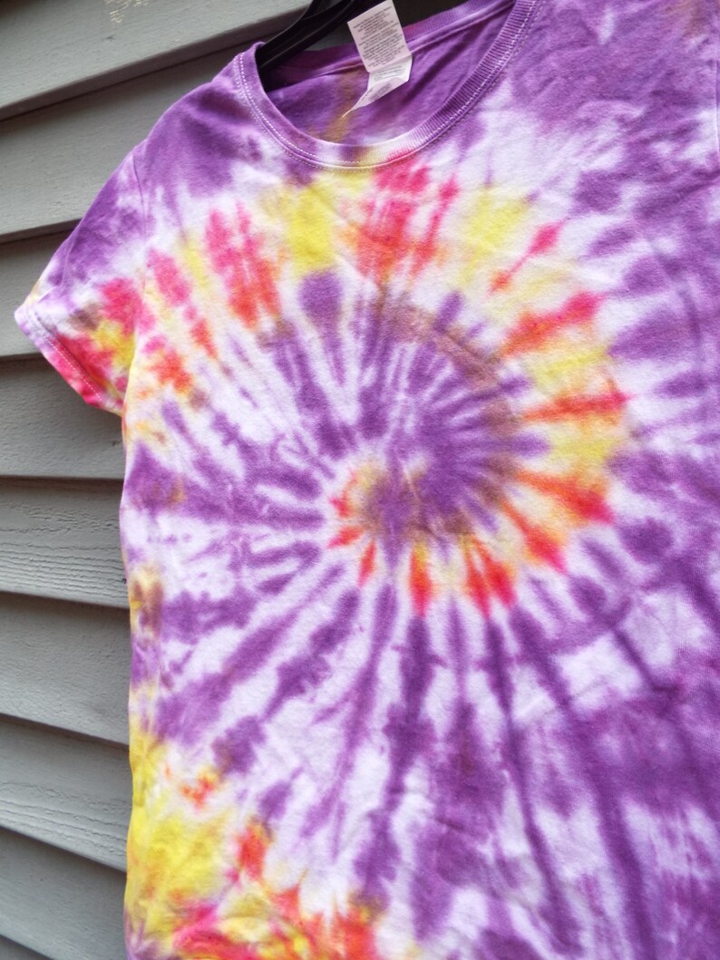 Womens Tie Dye Shirt Medium Ladies Tie Dye Tshirt Purple Etsy