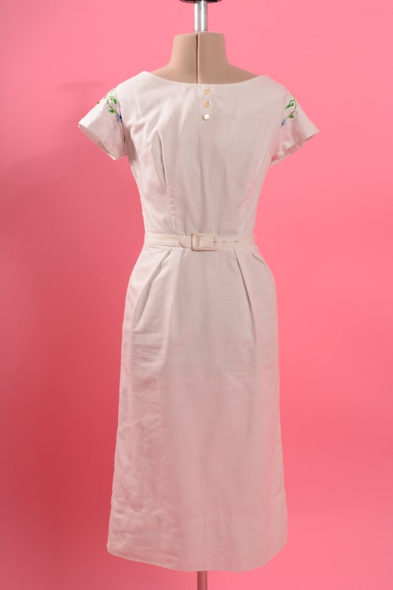 1950's cotton cocktail dress • 50's spring dress … - image 1