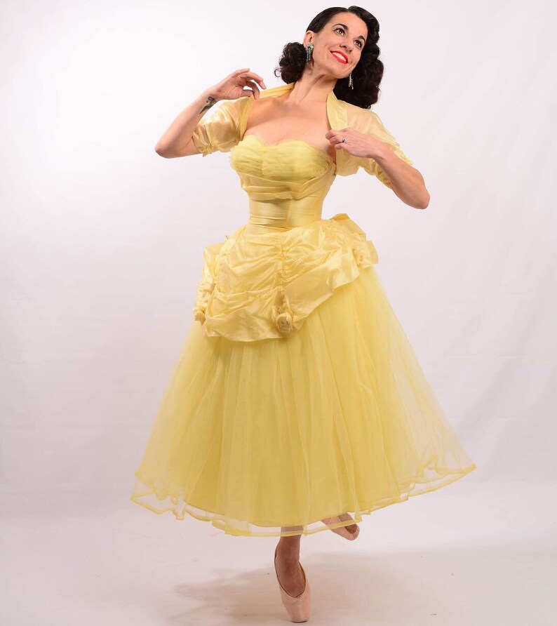 Yellow 50s Prom Dress