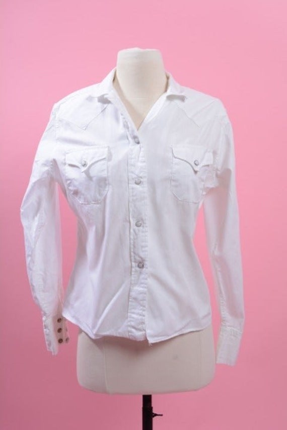 1970s white white H Bar C shirt