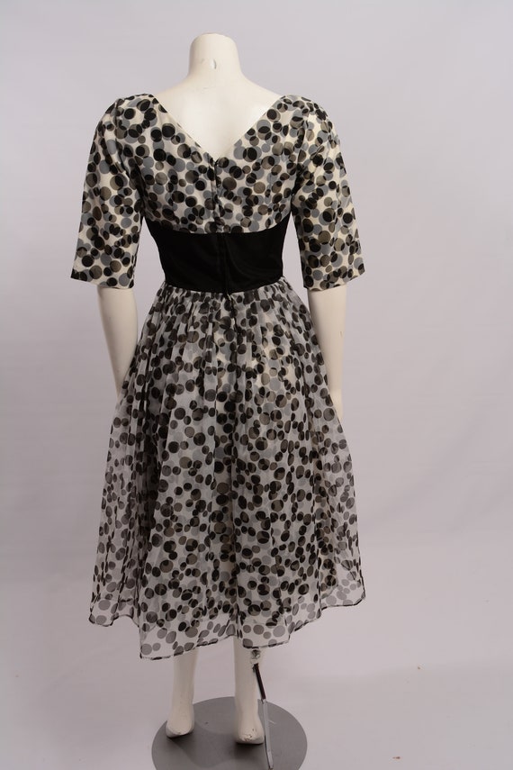 1950’s 3D Black & White Polka Dot dress • 50s pro… - image 7