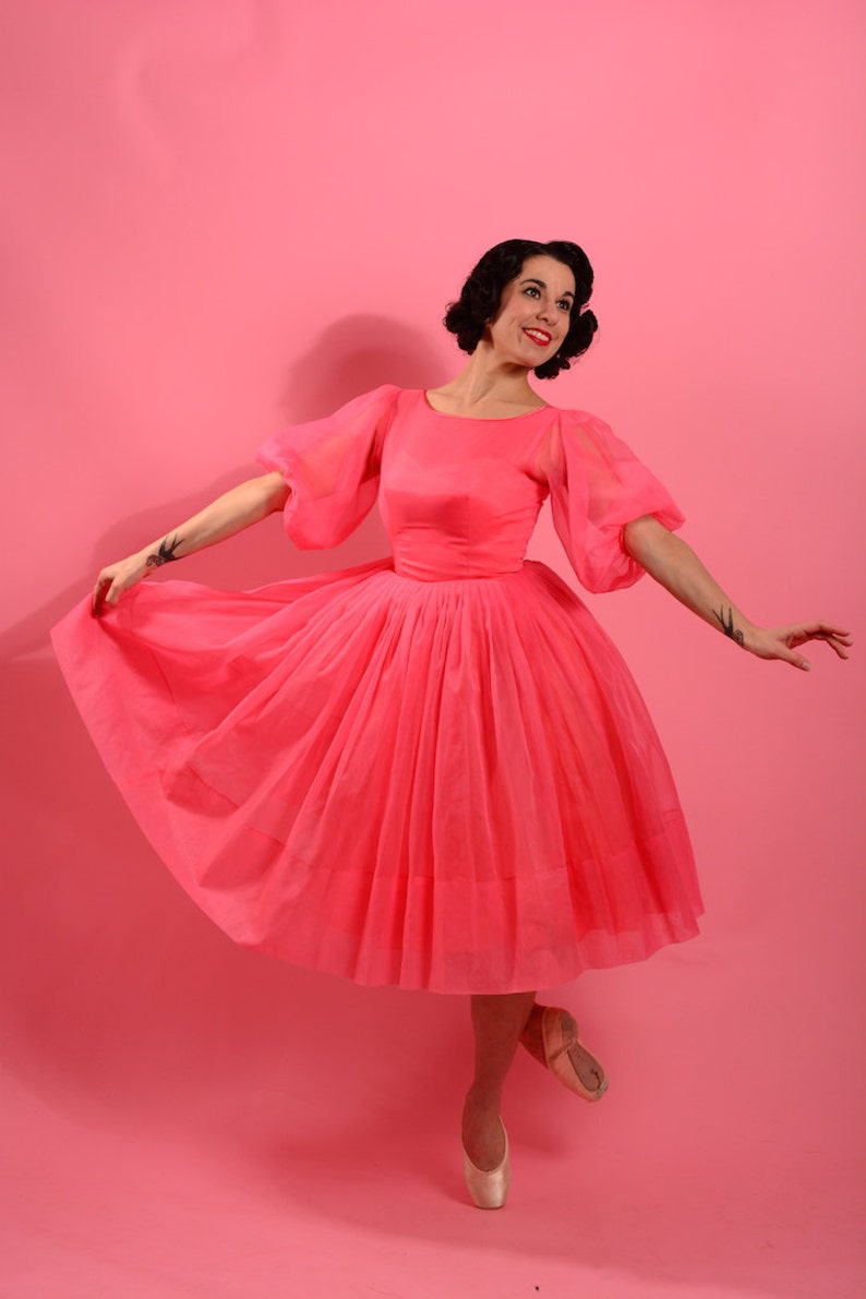 50s Puffy Sleeve Dress