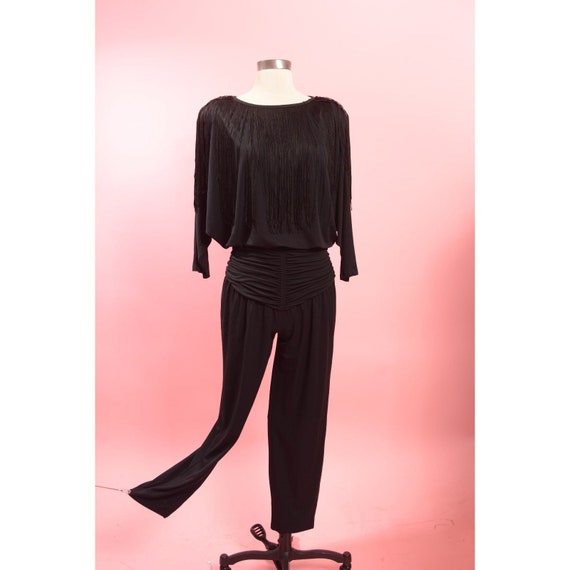 1980's jumpsuit by Jerrie Shop - Fringe, Sequins,… - image 1