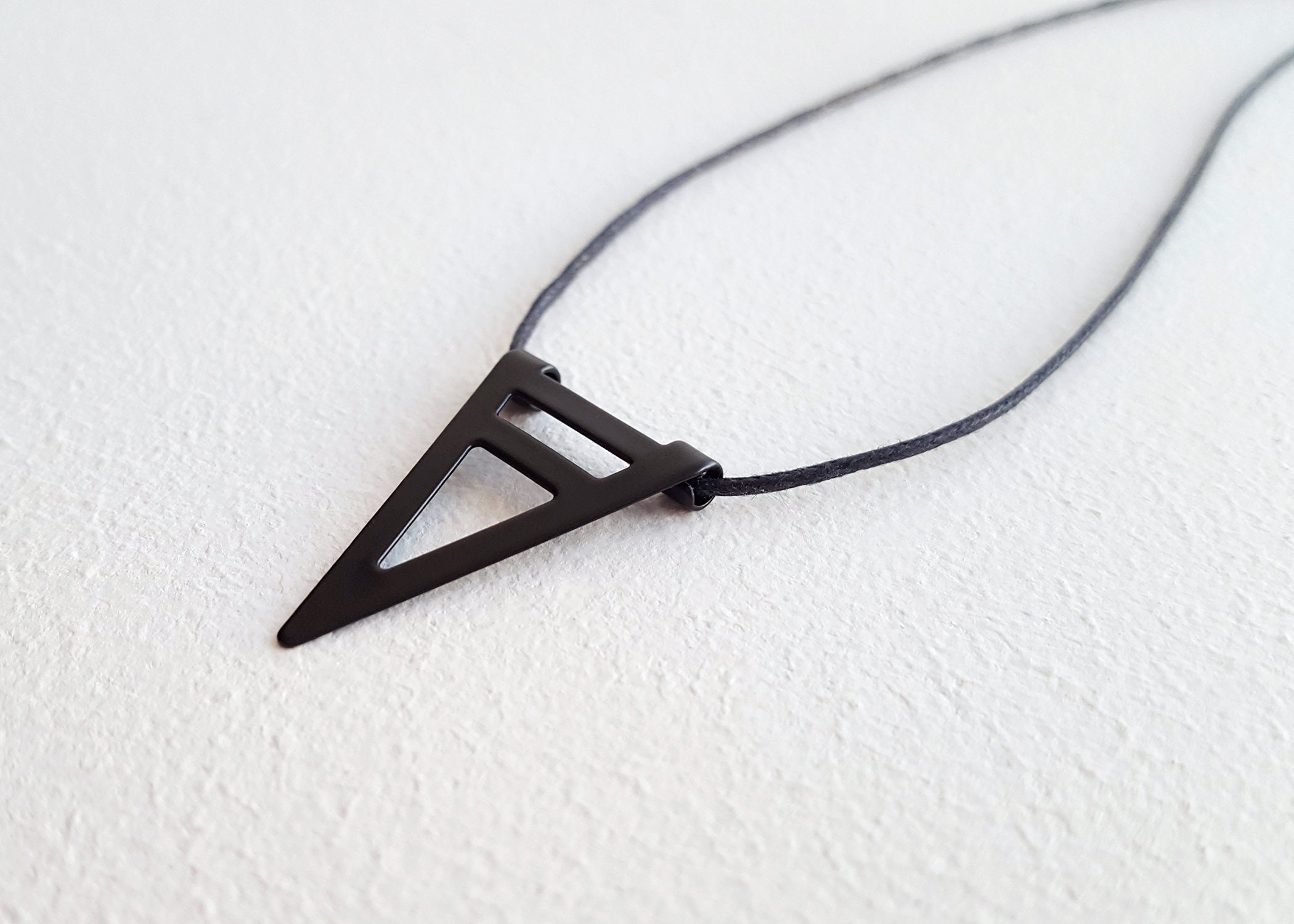 Triangle Pendant and Necklace Personalized Arrow Men's Necklace Custom  Engraved Triangle Necklace Fathers Day or Christmas Gifts - Etsy