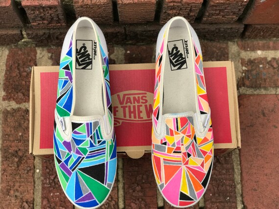 vans geometric slip on