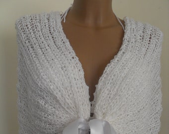 Manteau de mariée, boléro en tricot de mariage, manteau de mariée, manteau ivoire, manteau de mariée blanc. coton, soie